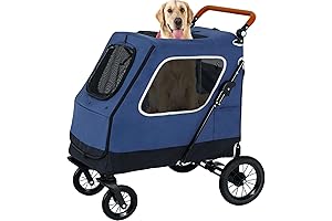 MSmask Premium Pet Stroller for Big Dogs and Extra Large Dogs (up to 150 lbs)