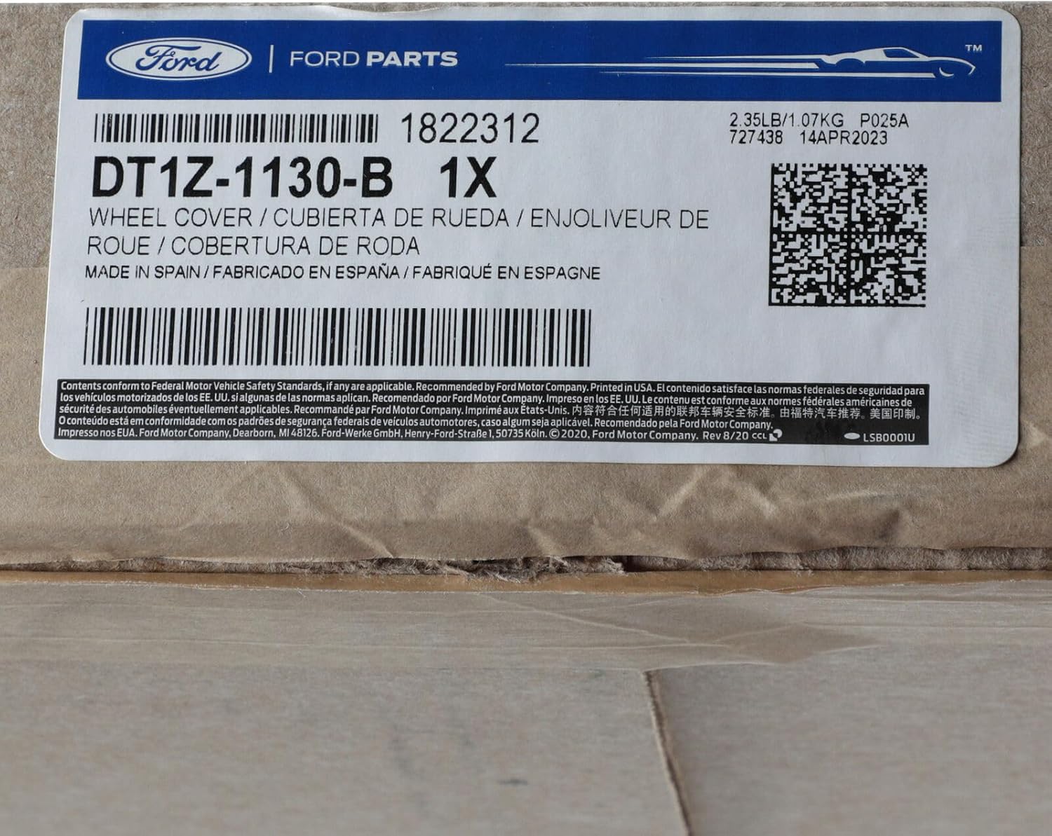 Ford DT1Z-1130-B Cover - Wheel