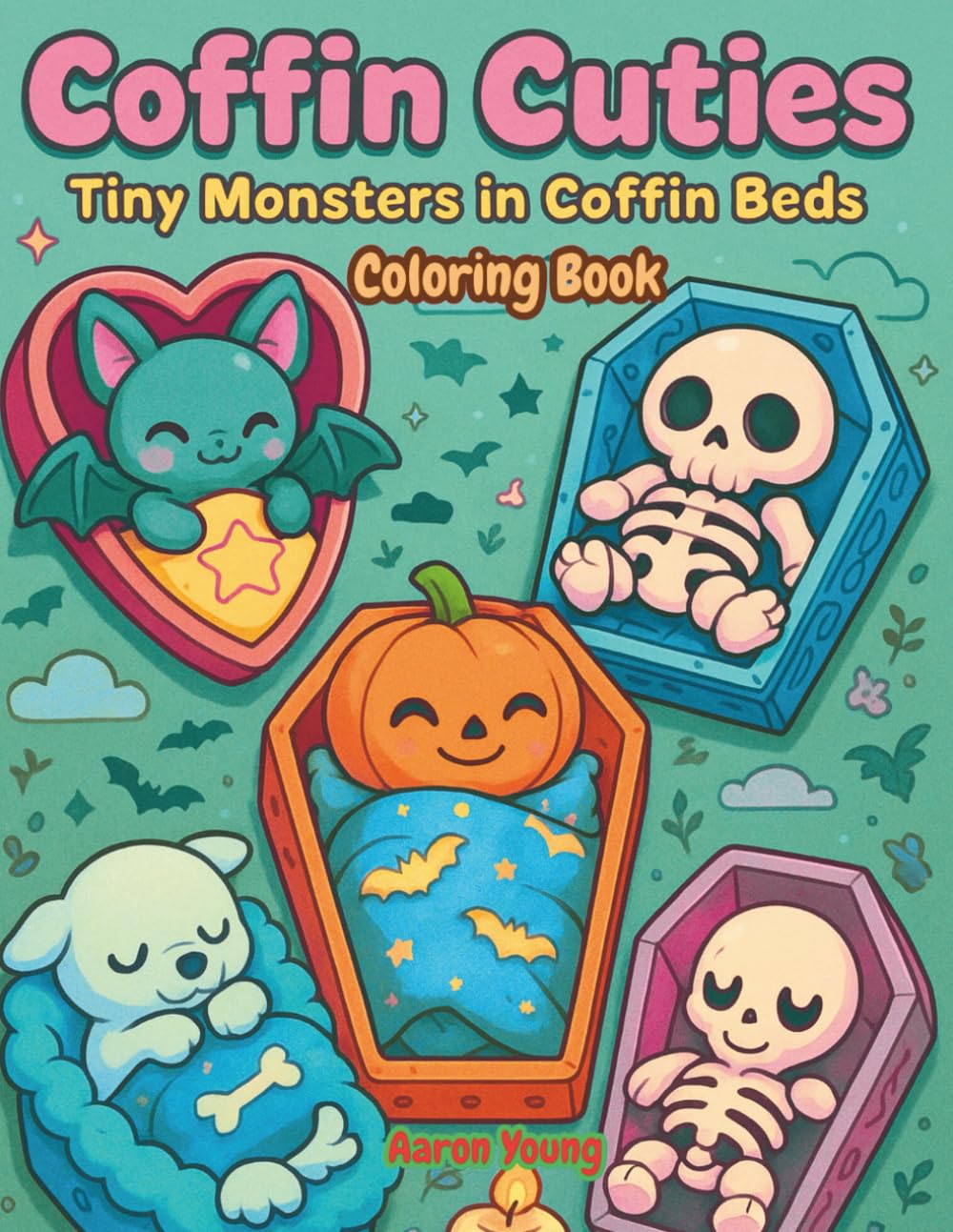 Coffin Cuties: Creepy-Cute Coloring Book of Plush Monsters in Coffin Beds: A Spooky-Cute Coloring Book for Kids, Teens & Adults – 40 Pages of Adorable ... Cuties: The Creepy Cute Coloring Series)