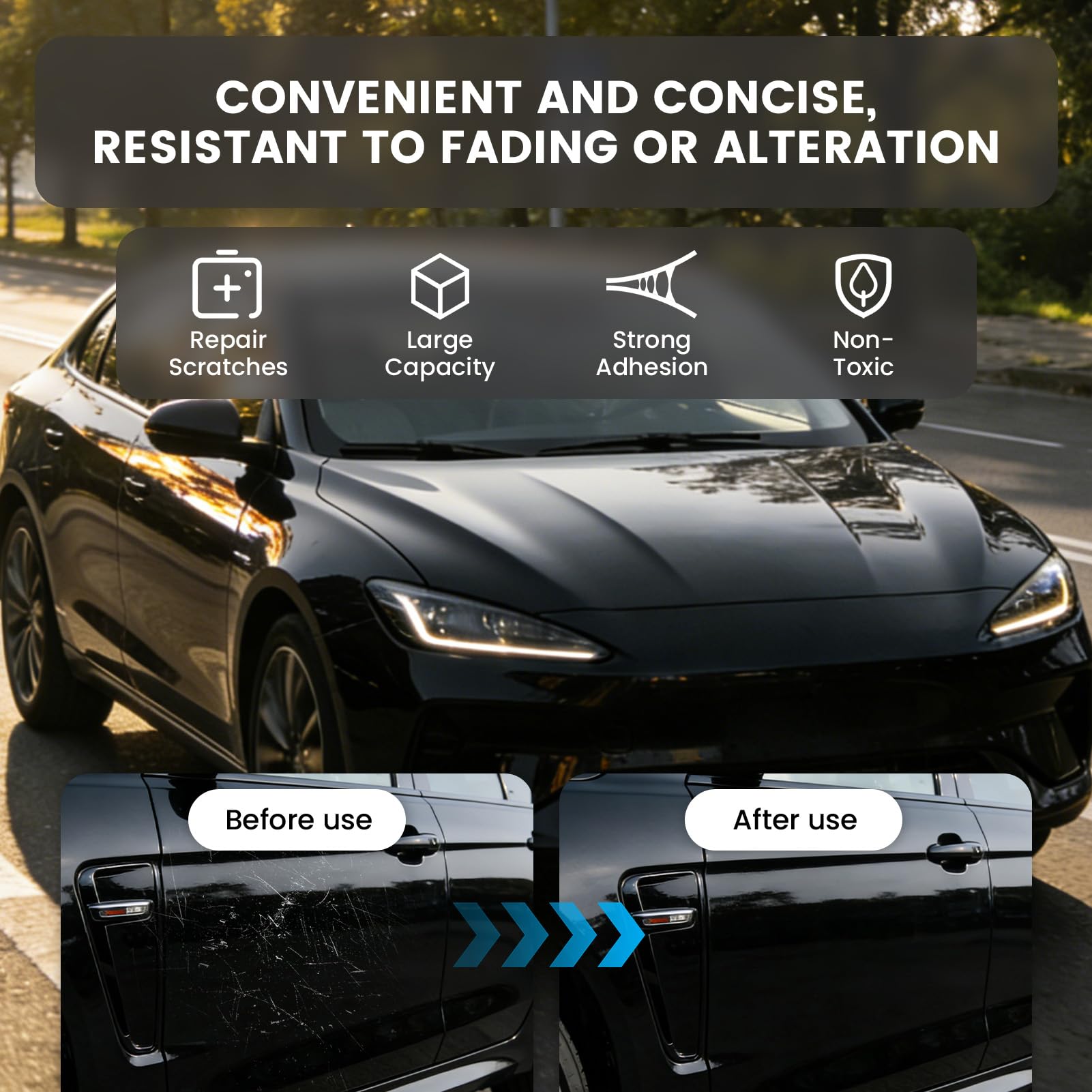 2 sztuki LC9Z Black Magic Car Repairer Crash Car dla VW/Volkswagen | 2 w 1 naprawa pióra do naprawy samochodów, usuwanie zadrapań samochodowych, naprawa zadrapań i odprysków