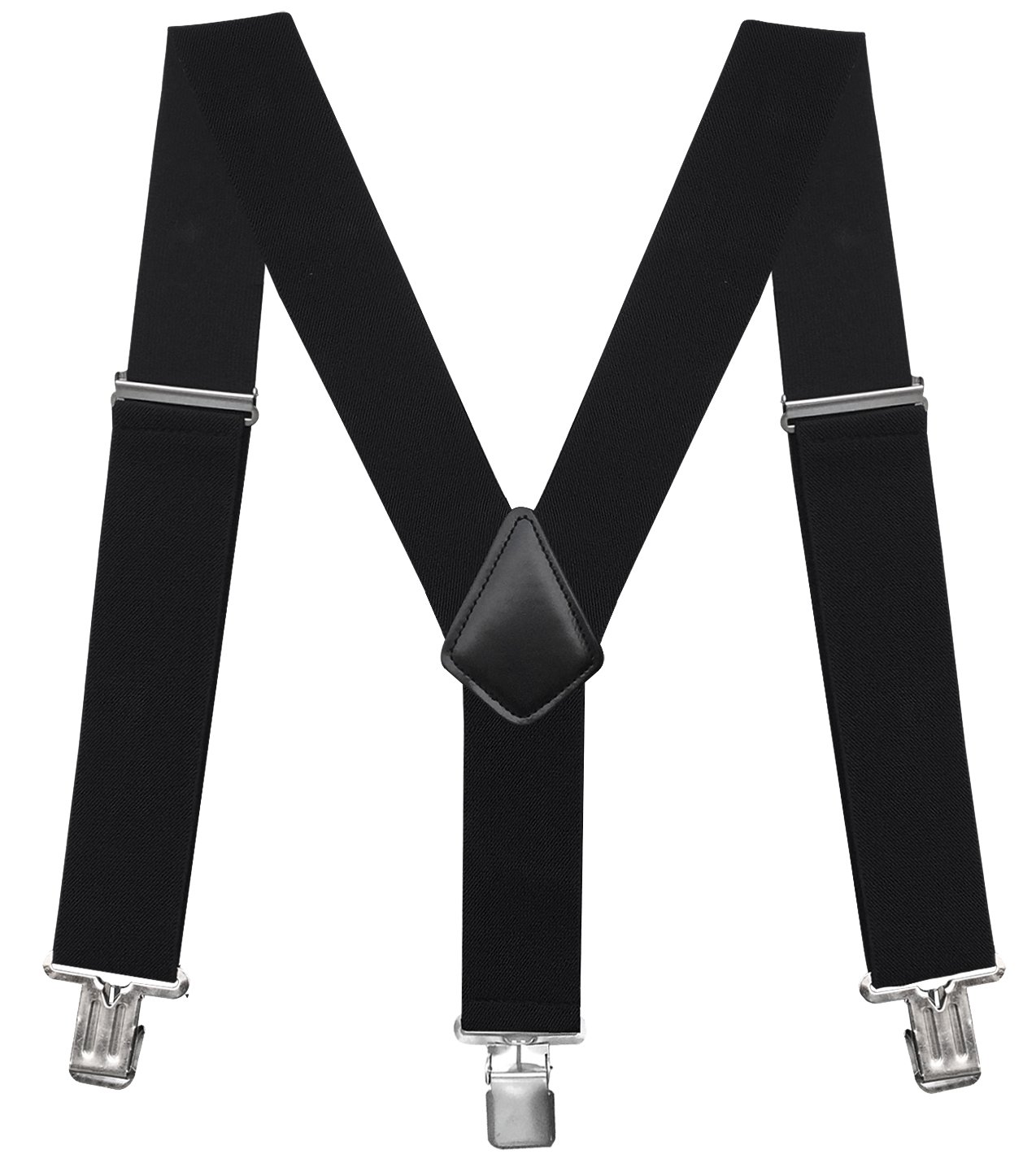 Buy Fasker Mens Suspenders Yback 2" Wide Adjustable Braces Solid
