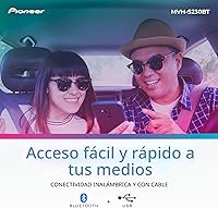 Vista 3 de Pioneer MVH-S230BT Receptor de medios digitales 1-DIN - Bluetooth, USB, salida de 50 W x 4, radio AM/FM, compatible con iPhone/Android, salida RCA