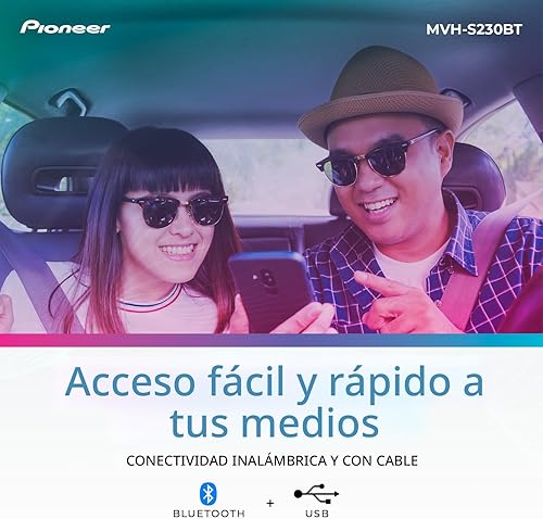 Miniatura 3 de Pioneer MVH-S230BT Receptor de medios digitales 1-DIN - Bluetooth, USB, salida de 50 W x 4, radio AM/FM, compatible con iPhone/Android, salida RCA