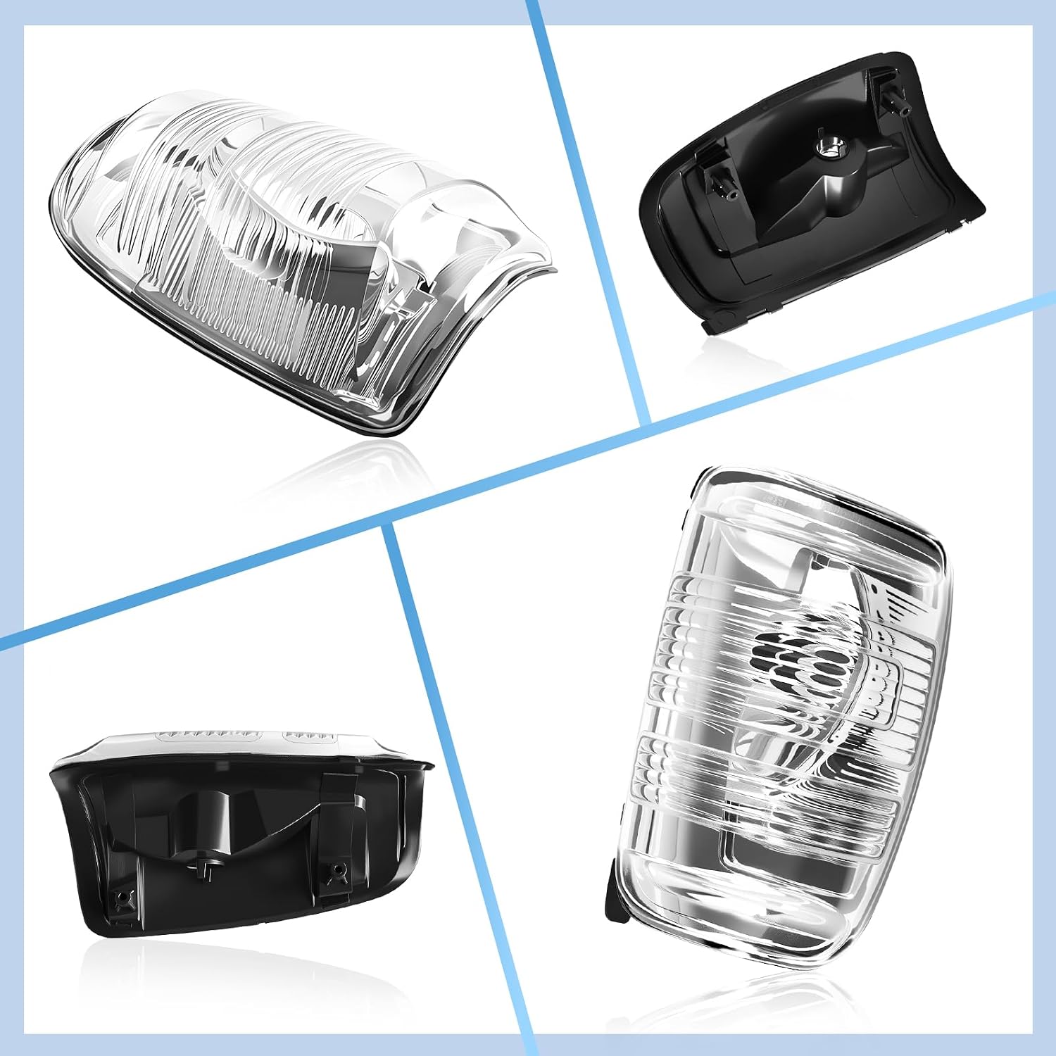 Driver Side Mirror Turn Signal Lamp Lens Cover Fit for Ford Transit T150 T250 T350 2015 2016 2017 2018 2019 2020 2021 2022 Year, Side Mirror Indicator Light Lens Cover
