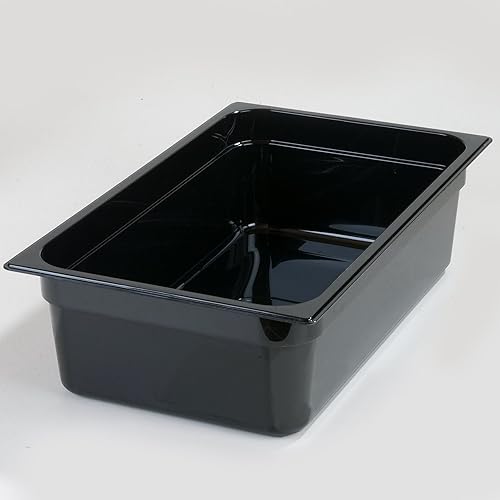 Miniatura 11 de Carlisle FoodService Products 10202B03 StorPlus - Sartén para alimentos de tamaño completo, policarbonato, 6 pulgadas de profundidad, color negro