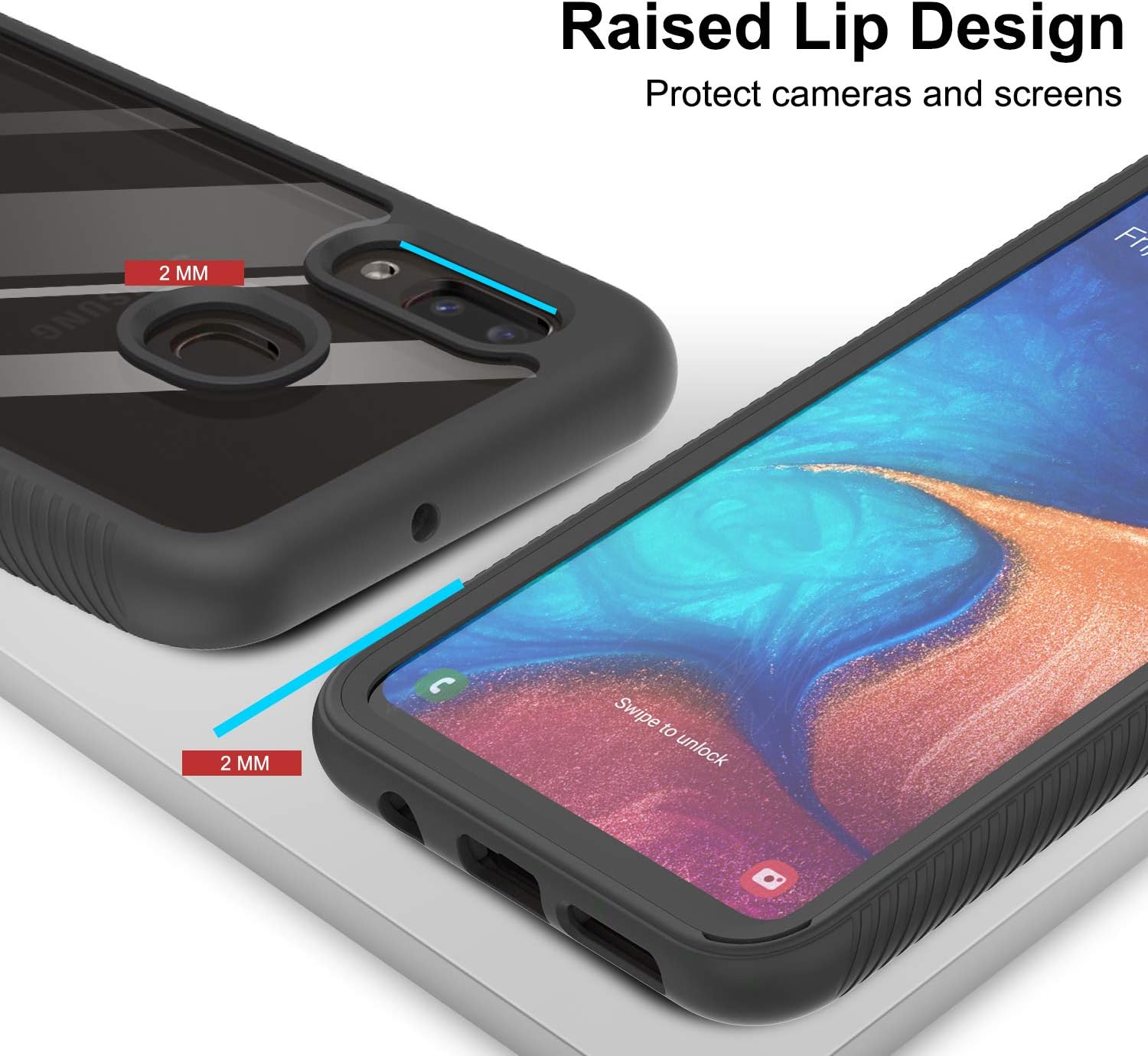 LeYi for Google Pixel 7A Case,Black/Clear