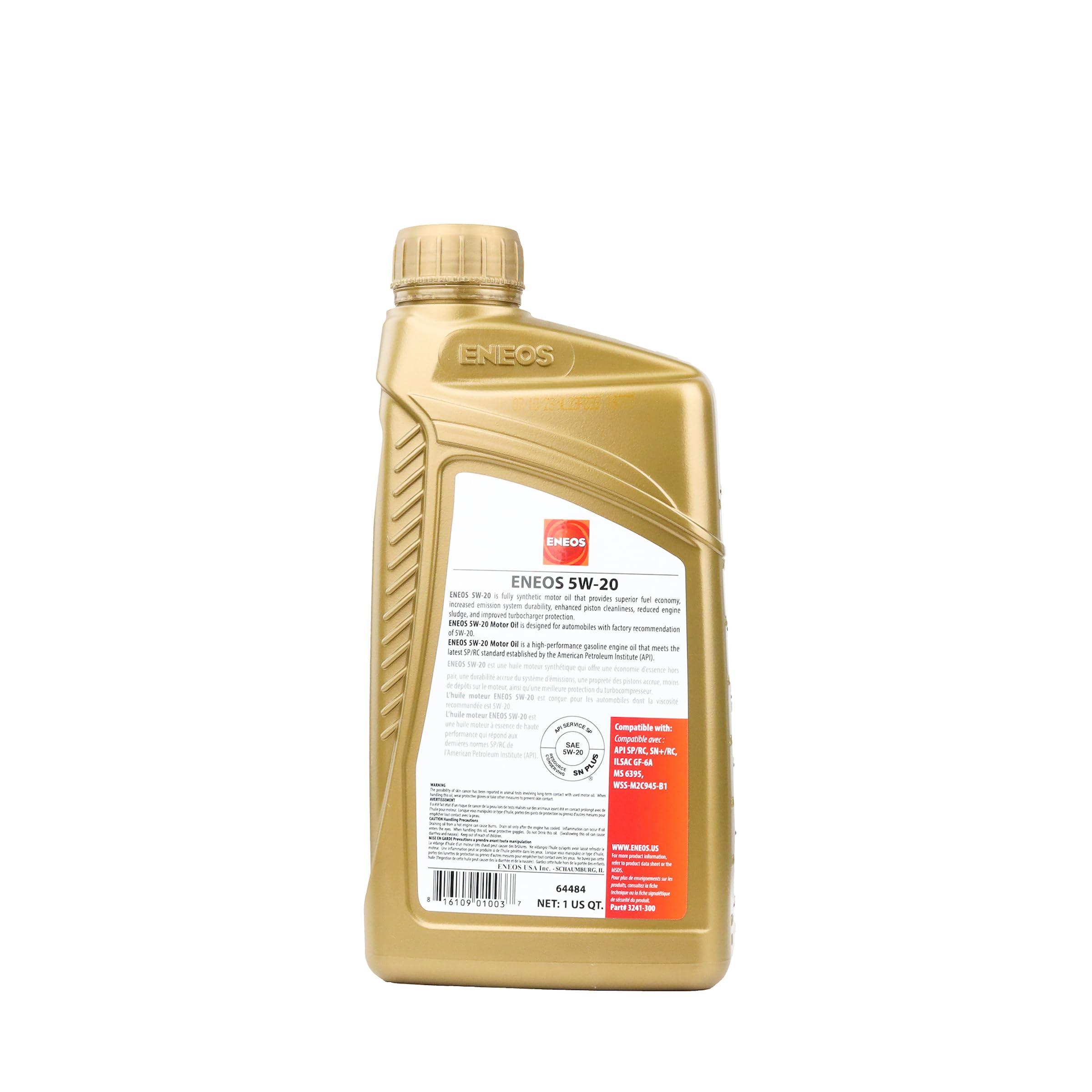 Amazon.com: ENEOS 5W-20 Fully Synthetic Motor Oil (1-Quart