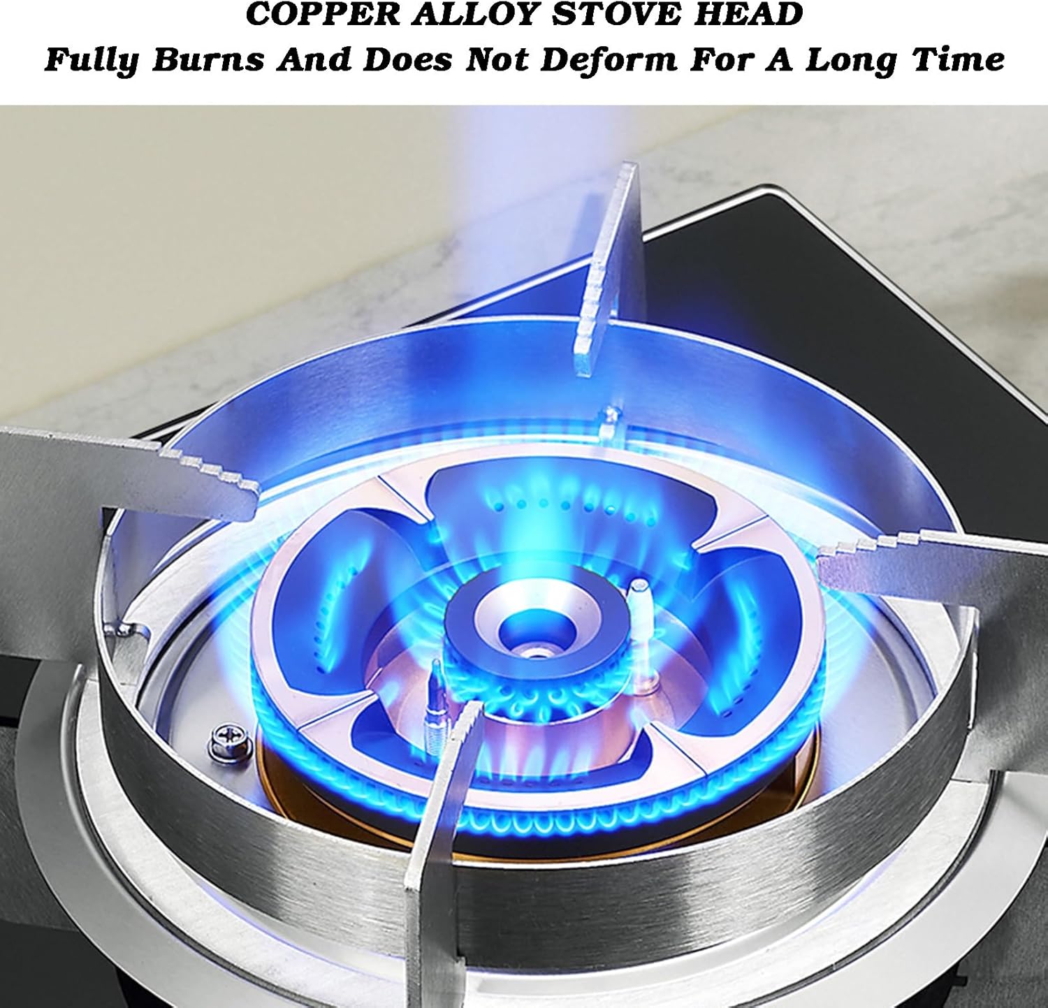 Portable Gas Stove,5.2KW High-Power Wok Burner,1 Hob,Tempered Glass with Flameout Protection,for Home Commercial Use(LPG)