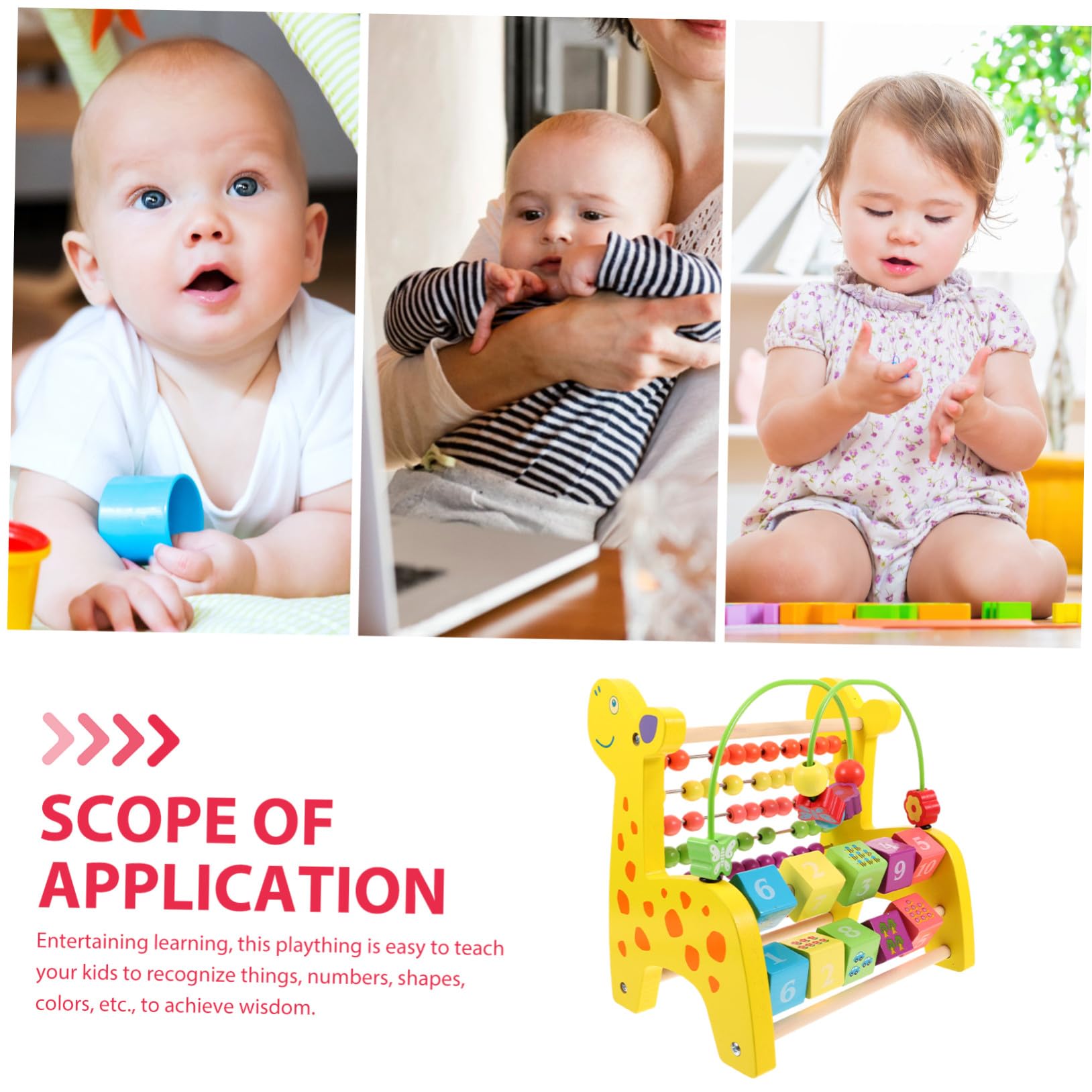 Didiseaon Ábaco Educativo para Niños y Adultos de Material Sintético Cuentas Coloridas para Estimular la Coordinación Mano-Ojo y Concentración Aprendizaje