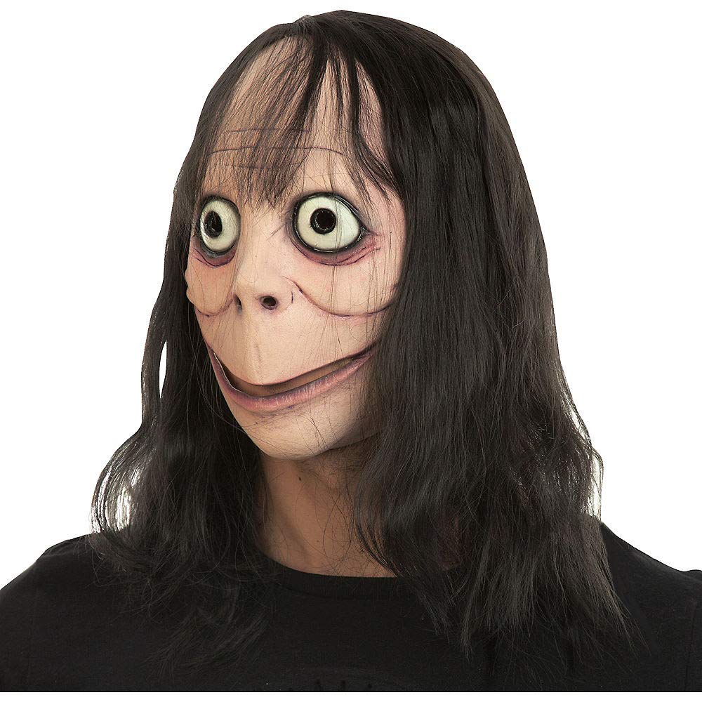 Ghoulish Productions Momo Maska lateksowa, maska Momo. Maska Momo Straszna. Momo Halloween Maska lateksowa. Creepypastas Line. Maska dla dorosłych Jeden rozmiar maska lateksowa, wielobarwny, rozmiar