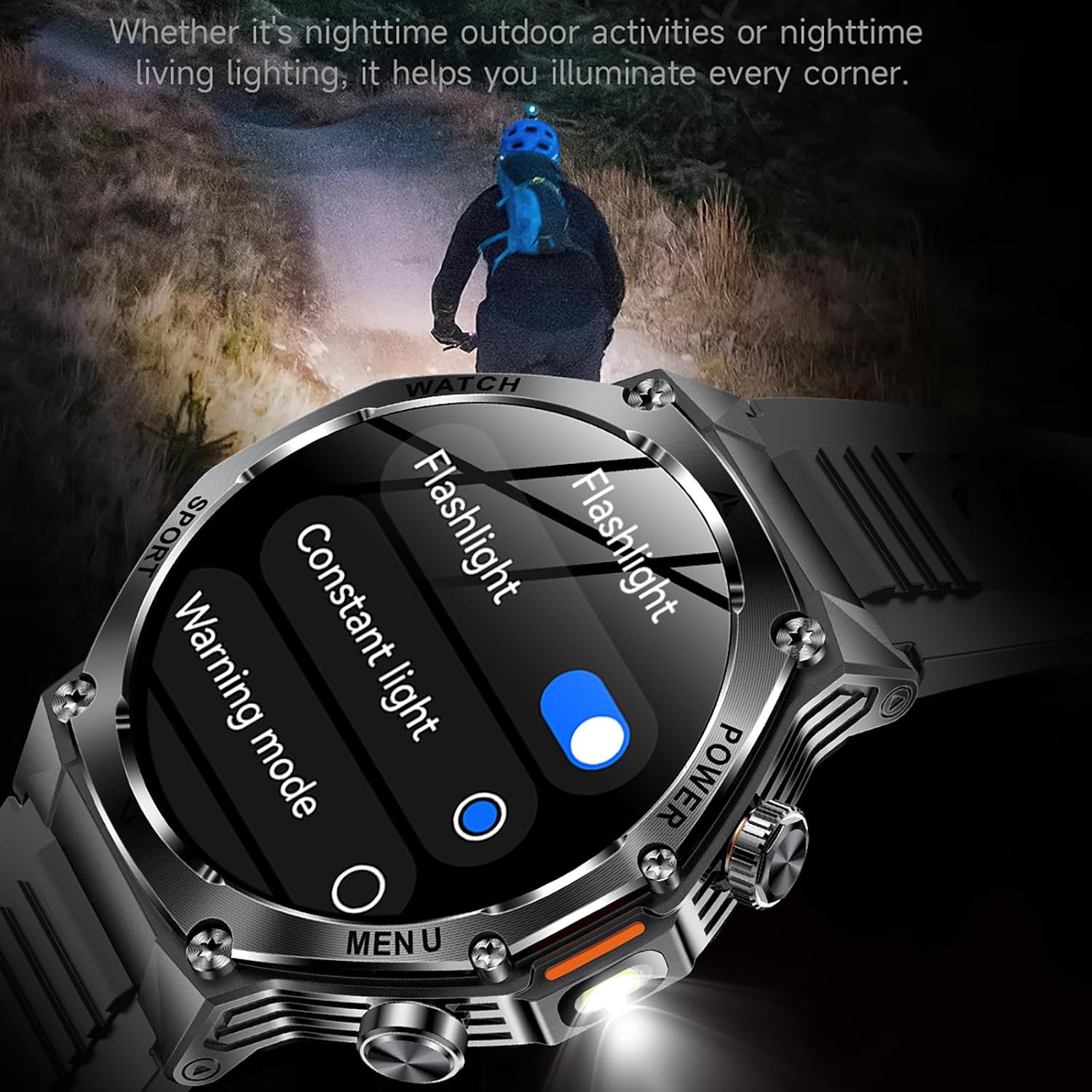 Luxury Smart Watch for Men Answer/Make Call 1.8" HD Full Touch Screen with Multiple Sports Modes Sleep Monitor Stainless Steel Activity Fitness Tracker