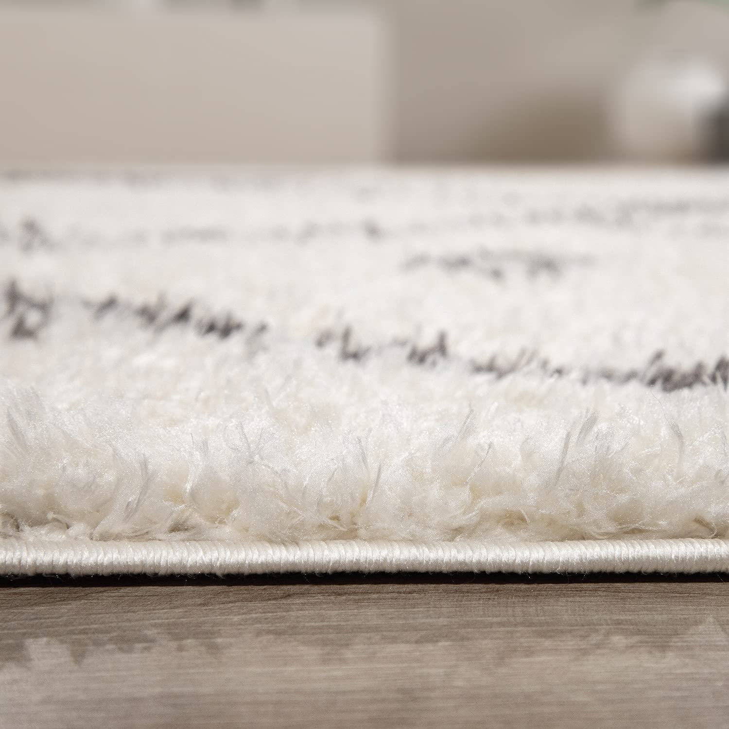 Paco Home Shaggy Hoogpolig Langpolig Vloerkleed Sky Effen Beige, Maat:140x200 cm