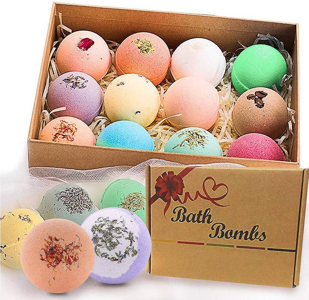 Bath Bombs Gift Set, for Bubble & Spa Bath - 12 Count