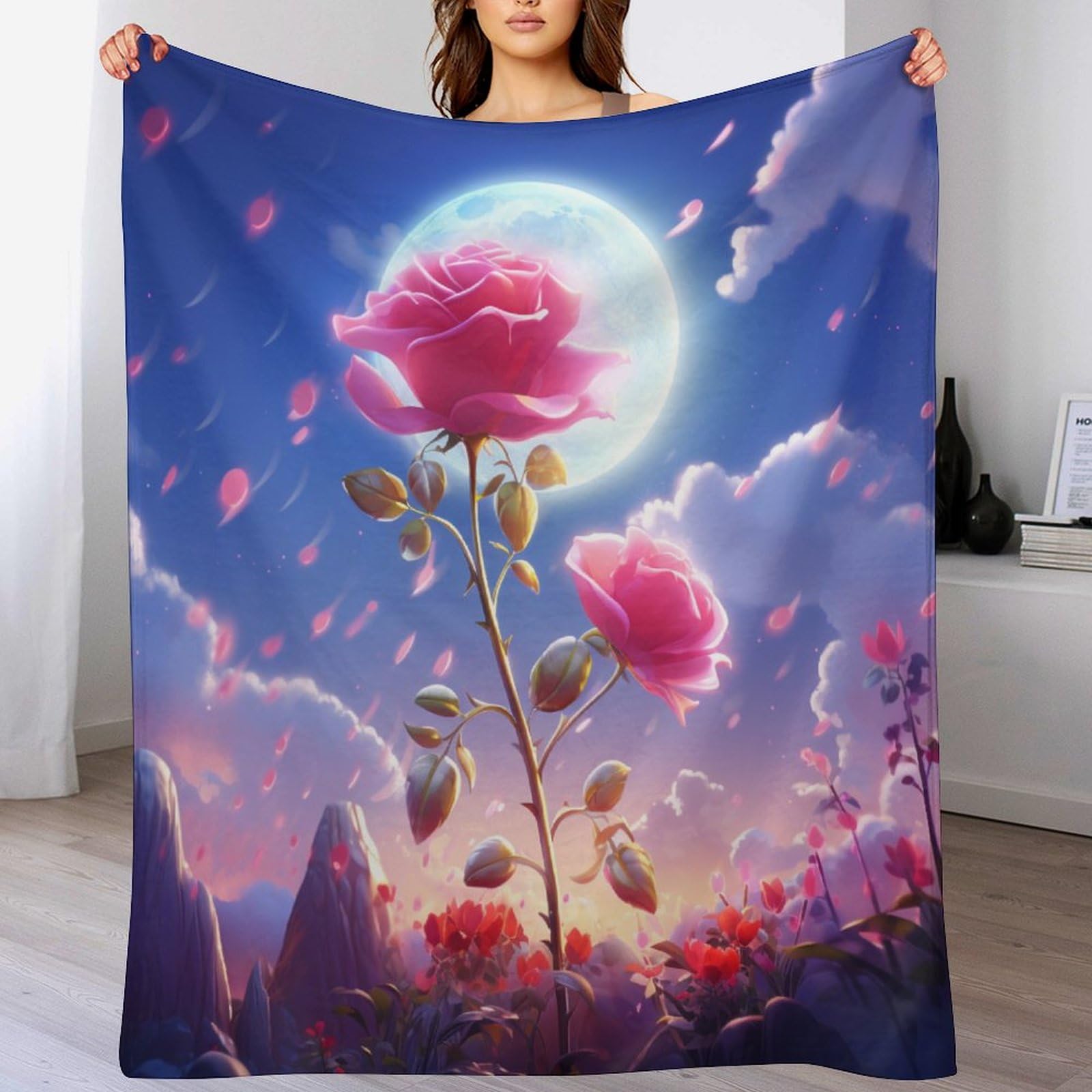 Couverture polaire rose plaid chaud doux lit sofa canapé-lit 100x130