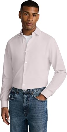 EXPRESS Mens Slim Modern Tech 1MX Dress Shirt - Stretch Fabric, Wrinkle Resistant