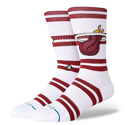 Stance Prep Miami Heat Crew Cut Socks Shoes Red
