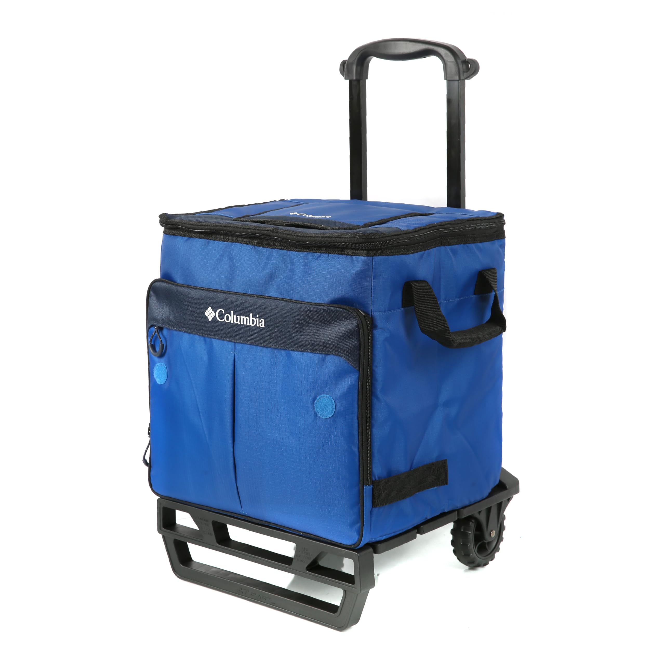 Columbia Crater Peak Wheeled Cooler - 50 Can Rolling Cooler - Blue Collapsible Cooler with Super Foam Insulation and Foldable All-Terrain Cart with Wheels product thumbnail 4