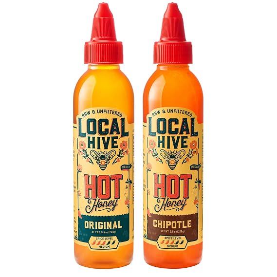 Local Hive Sweet & Spicy Duo Hot Honey Bundle with Original & Chipotle Flavors