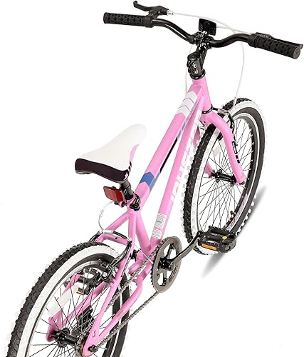 Miniatura 6 de JOYSTAR Lubbock - Bicicleta para niños y niñas de 7 a 12 años, bicicleta de montaña rígida para niños con transmisión de 1 velocidad7 velocidades,