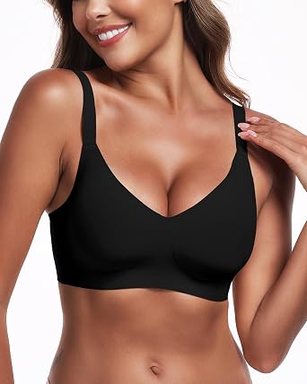 Wireless Comfortable Seamless Soft Bras for Women Full Coverage Push Up Everyday No Show Bra