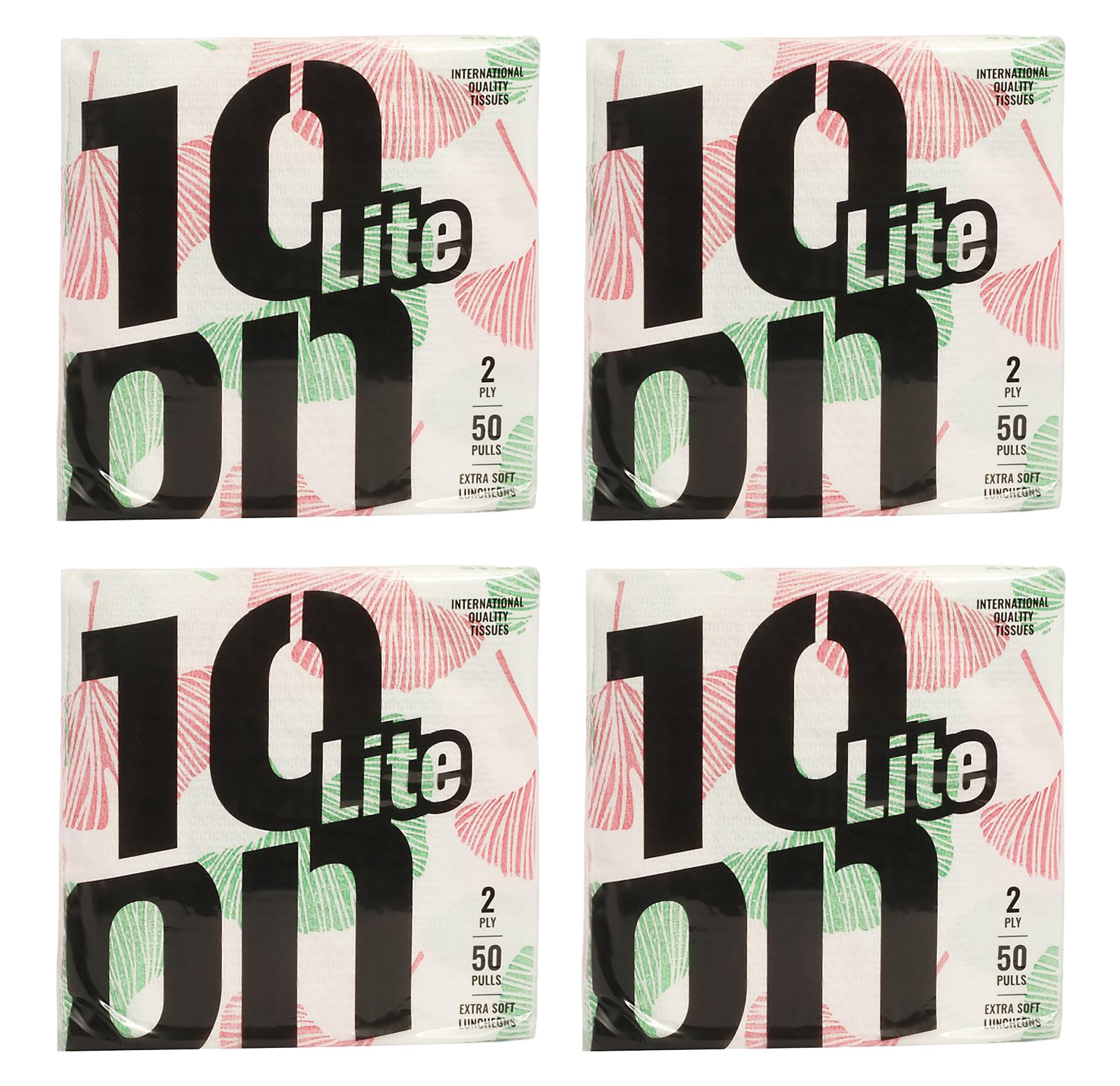 10on Lite Extra Soft Luncheons Printed Napkins, 2 Ply Tissue Paper, 50 Pulls per Pack, Pack of 4 (50 x 4 = 200 Sheets) - Print May Vary (B0CQXWMT93) Amazon Price History, Amazon Price Tracker