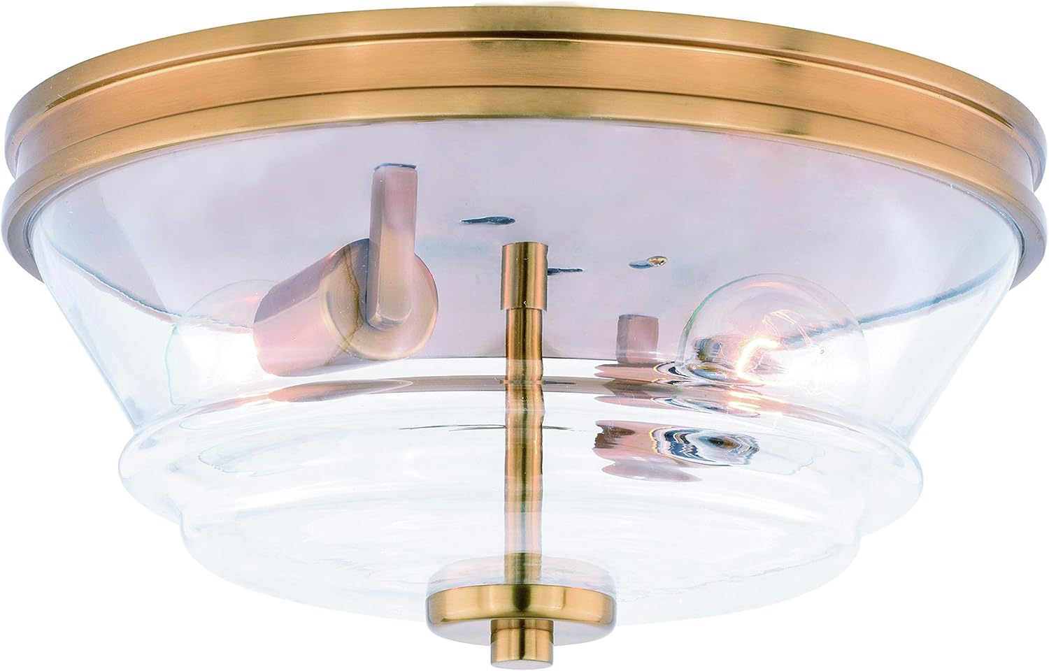 Buy 1 get 1 Vaxcel Toledo 13-in W Industrial Flush Mount Ceiling Light Fixture Clear Glass