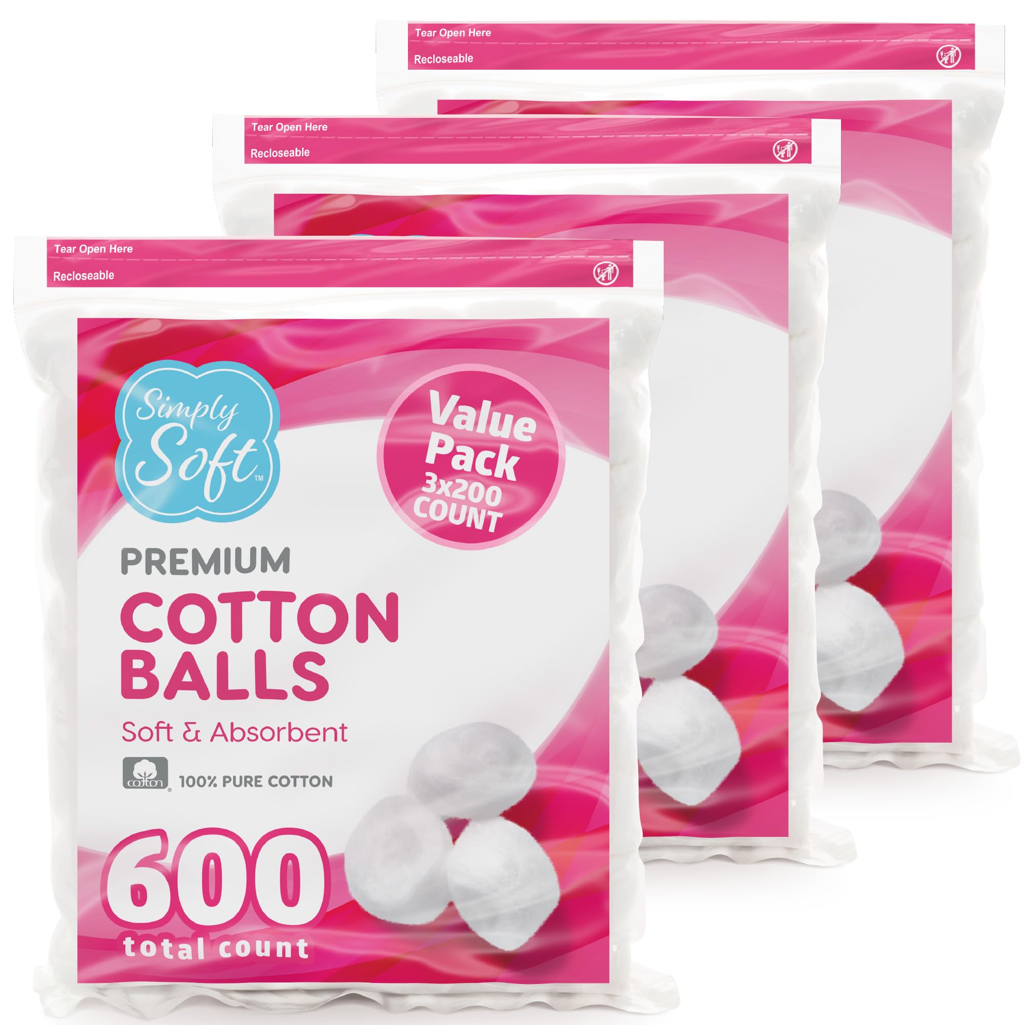 Simply Soft Premium Cotton Balls - cotton balls and swabs | Mubboo