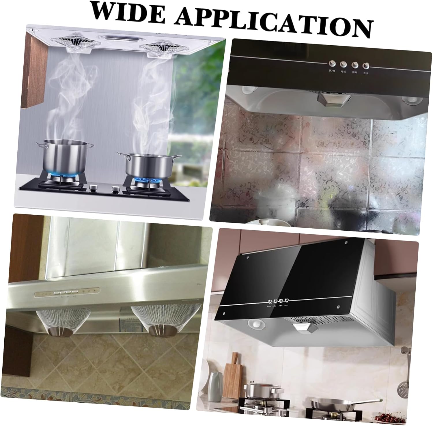 Gadpiparty 10pcs Durable Grease Filter Nets for Range Hood Kitchen Cooker Hood Accessories Easy to Install for Home and Restaurant Use