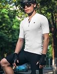 LAMEDA Homme Cycling Jersey manches courtes Biking Shirt avec 3 Poches arrière Hydratant Wicking Breathable Quick Dry Bicycle Jersey