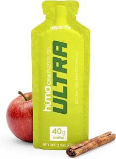 Huma Ultra Energy Gel - 40g Carbs - Real Food Ultra Endurance Formula - 8 Pack, Apple Pie
