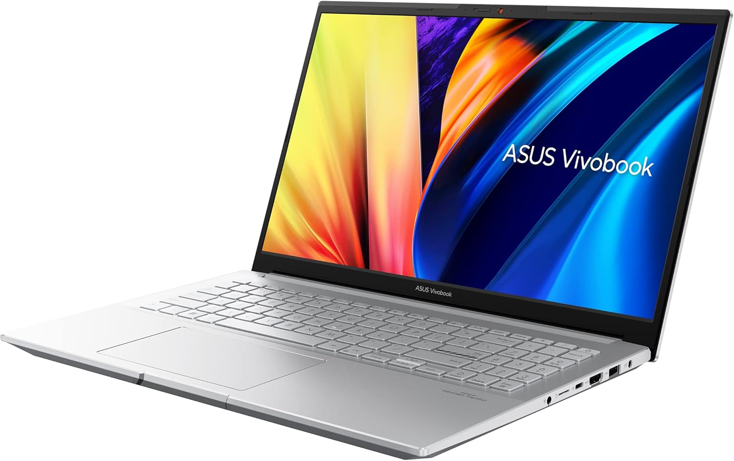 ASUS Vivobook Pro 15 M6500RC-HN058W, Notebook con Monitor 15,6 FHD Glossy, AMD Ryzen 7 6800H, RAM 16GB, 512GB SSD PCIE, NVIDIA GeForce RTX 3050 4GB GDDR6, Windows 11 Home, Argento