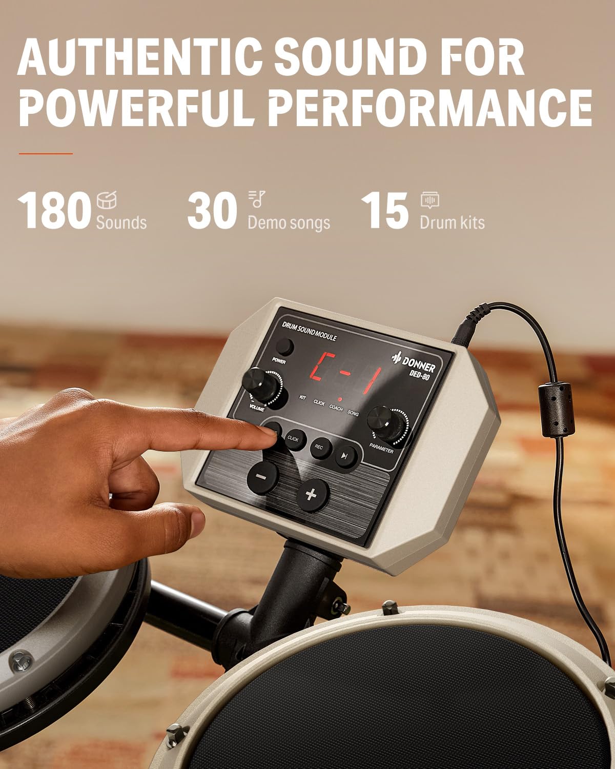 Amazon.co.jp: Donner DED-80 エレクトリックドラムキット 静音