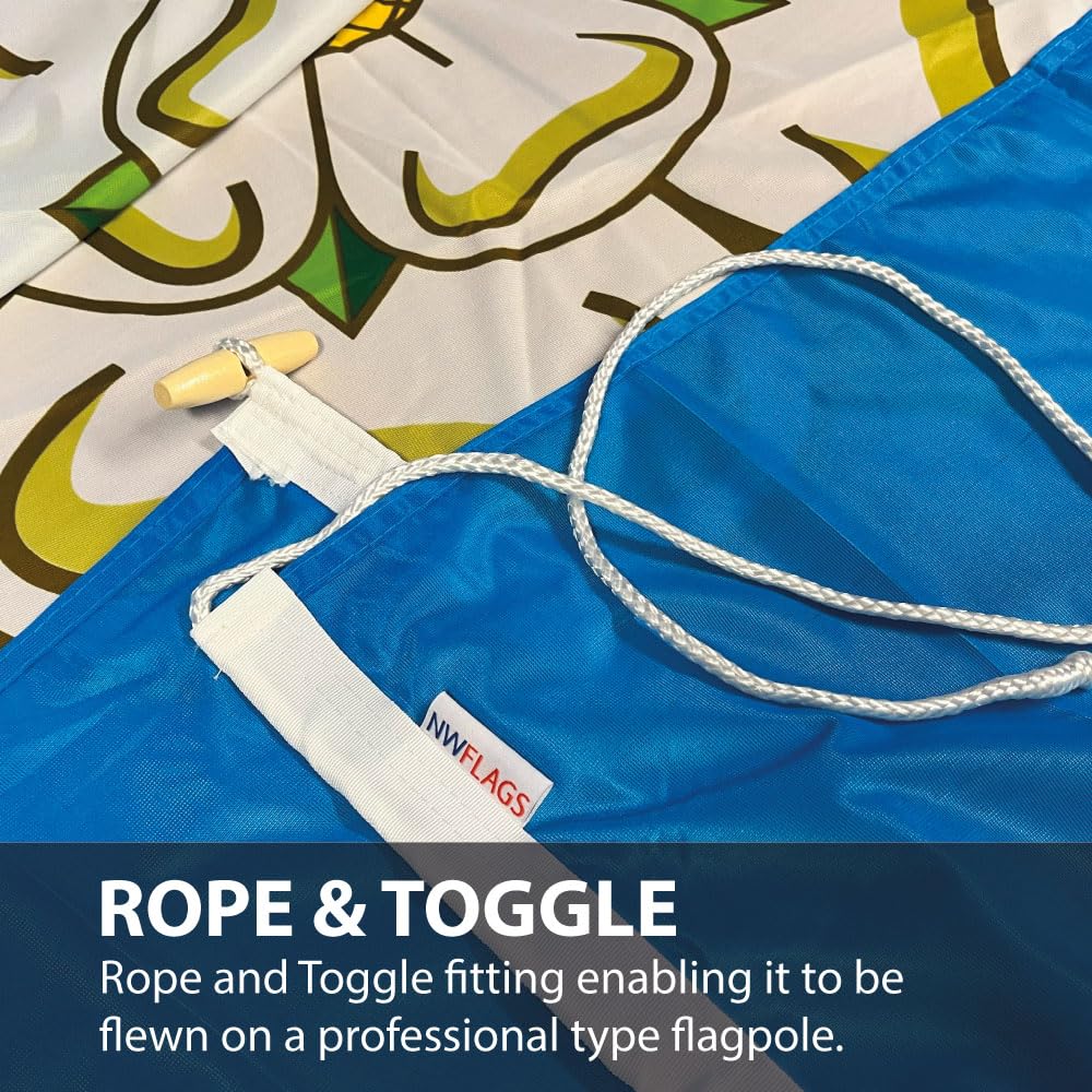 NWFlags Yorkshire Flag 150d Nylon Rope & Toggle 5ft x 3ft for Professional Flagpole, Multicolor - Image 3