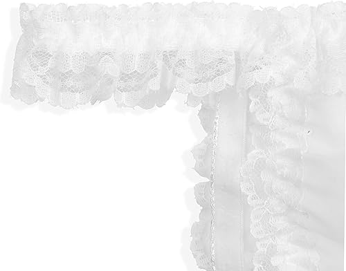 Vista 4 de Satini Bragas de encaje transparente con volantes para mujer