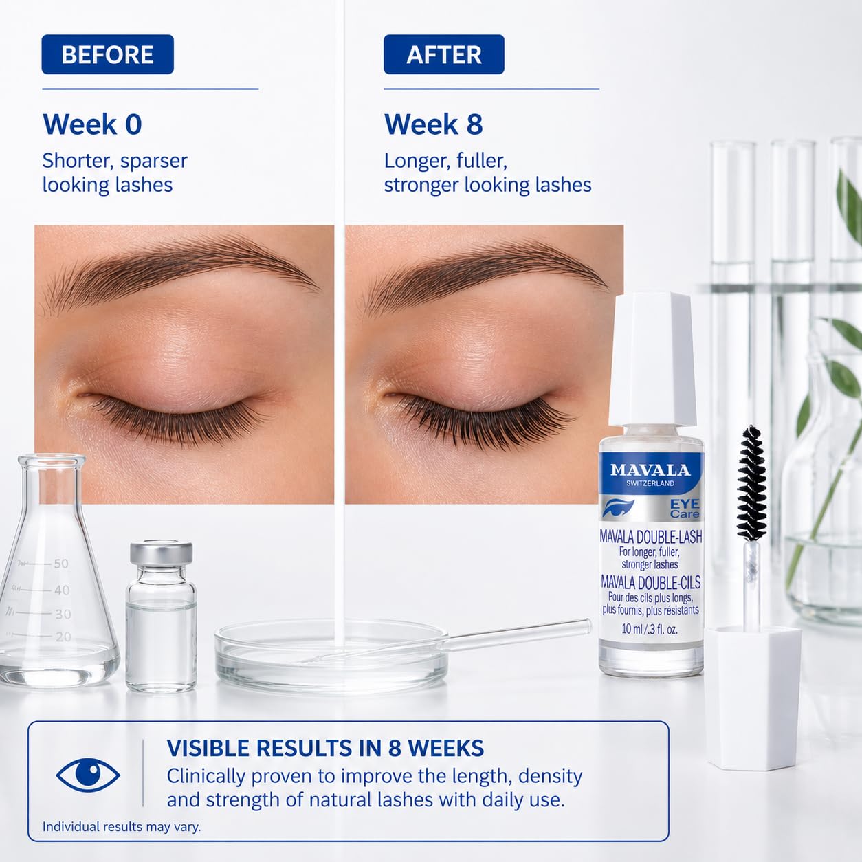 Mavala (MA6HL) Double-Lash Trattamento per ciglia più lunghe, dense e forti