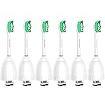 Aoremon Replacement Toothbrush Heads for Philips Sonicare E-Series Essence HX7022/66 and other Screw-on Electric Toothbrush Model, 6 Pack