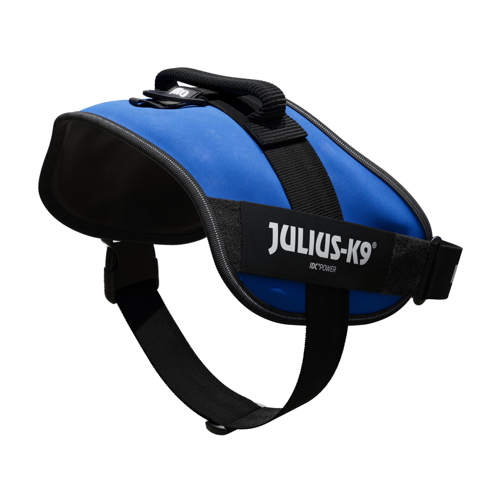 IDC Powergeschirr, 2XL, Blau - Reflektierendes Hundegeschirr mit Logo-Feld, verstellbar, atmungsaktiv, Bewegungsfreiheit, OEKO-TEX zertifiziert, für kleine, mittlere & große Hunde