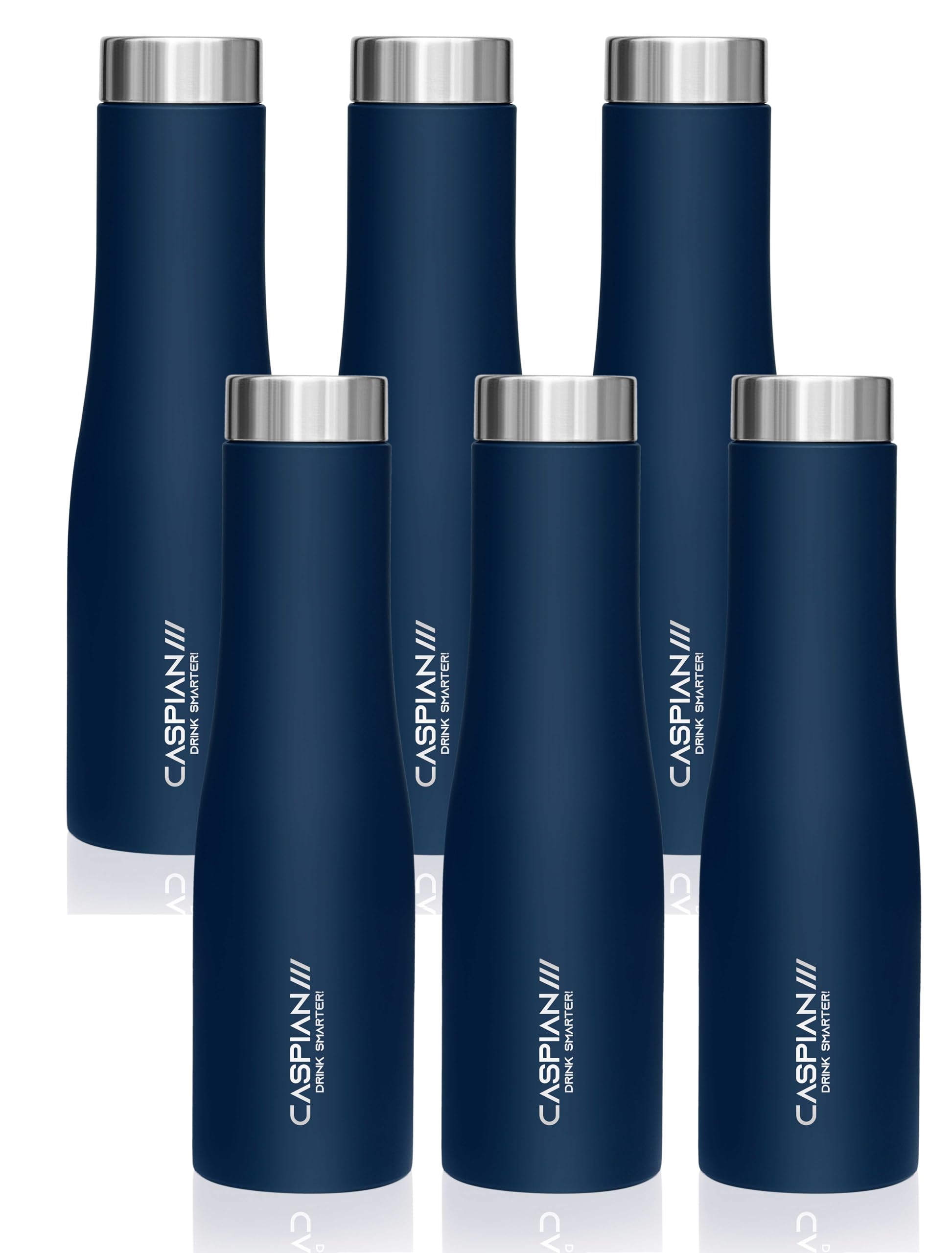 CASPIAN /// Aqua Stainless Steel Water Bottle (Blue, 1 Litre, Set of 6)| Leak Proof Thunder for Fridge Home Office Travel School Kids Boys Girls Adults Sports Gym Yoga (B0CDL25KZV) Amazon Price History, Amazon Price Tracker