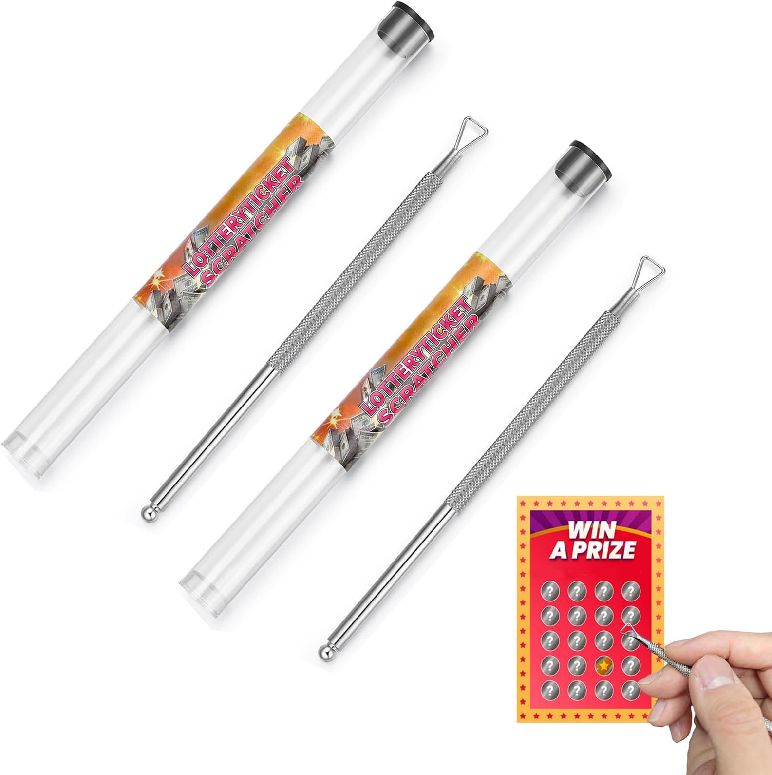 2PCS Ultimate ScratchMaster, Metal Lottery Ticket Scratcher for Flawless Reveals