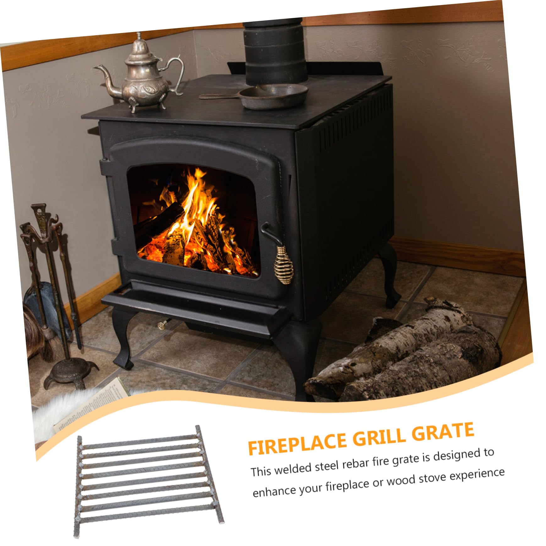 Toyvian Rejilla Para Hoguera Resistente De Soporte Para Troncos y Parrilla De Cocina Para Acampar y Cocción Compatible Estufas De Jardín