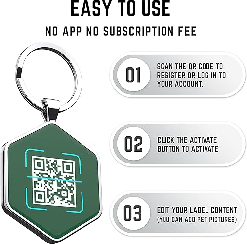 Miniatura 3 de Etiquetas de identificación inteligentes para mascotas etiquetas personalizadas para perros con código QR para alertas de ubicación instantáneas