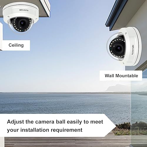 Miniatura 8 de Cámara analógica de seguridad domo de 5MP 4 en 1 TVICVIAHDCVBS vigilancia CCTV cámaras para interiores y exteriores 0.106-0.531 in lente varifocal