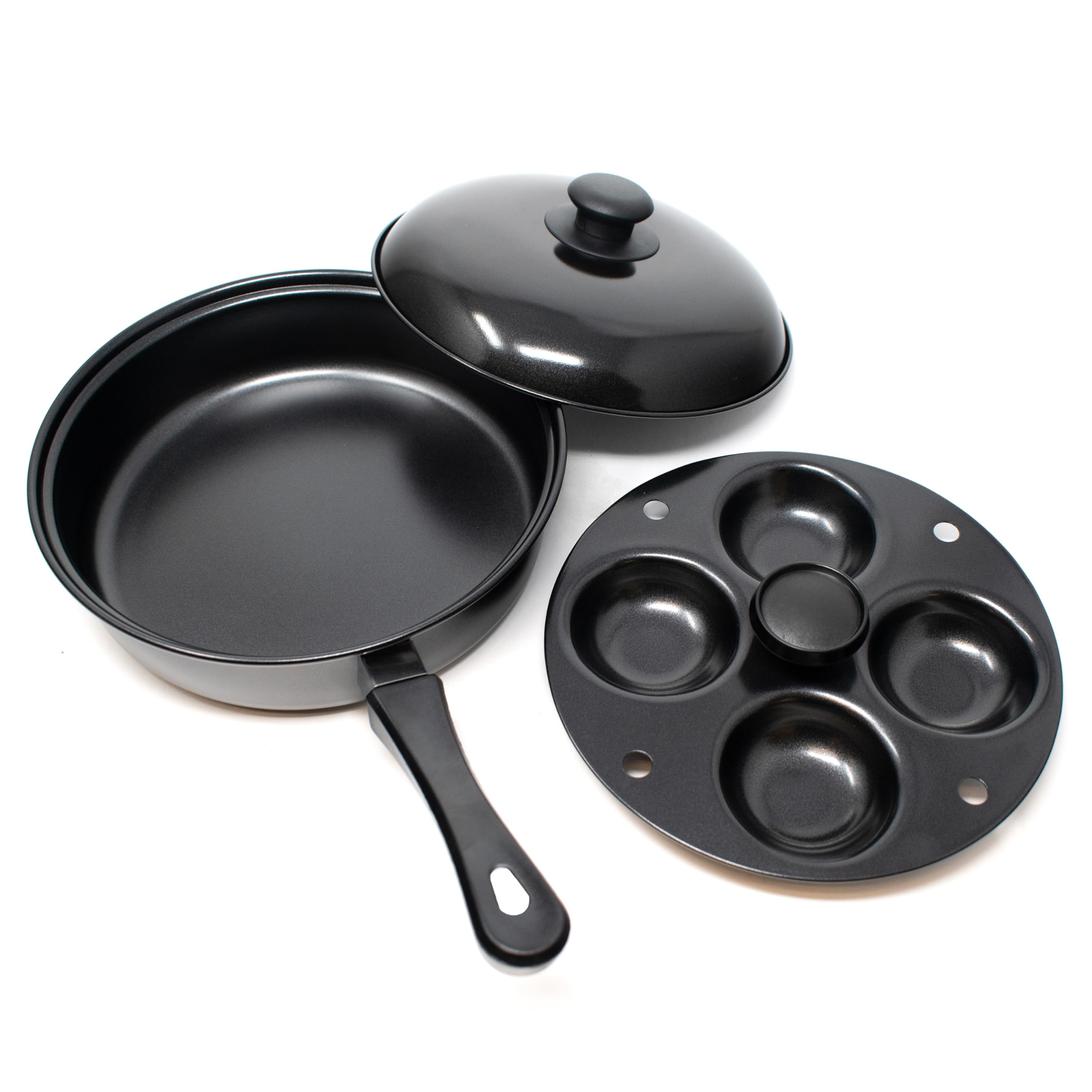 Norpro 9.5 Inch Nonstick Egg Poacher Skillet Set with Removable 4 Egg Poacher (662)
