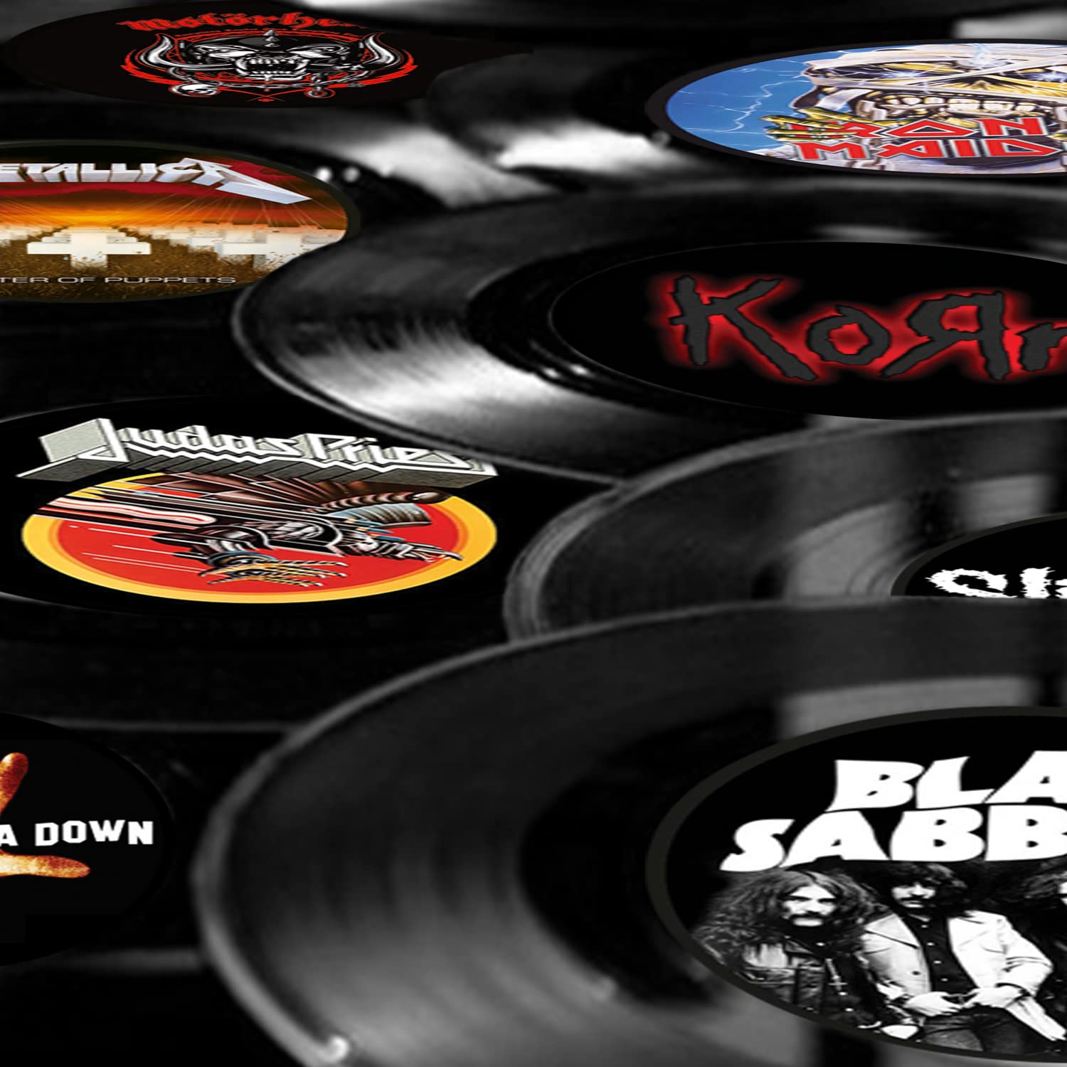 Dischi in vinile per decorazione da parete, 8 pezzi, dimensioni singoli, 17,8 cm (17,8 cm), ideali per decorare le feste di Rock Music, compleanni, bar, Pubs