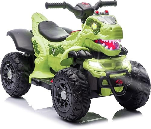 Electric Dinosaur Ride On ATV for Kids, 12V 4-Wheel Toy