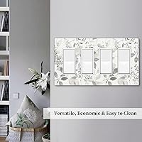 Vista 265 de Placa de pared dúplex de receptáculo de dispositivo de 1 gang de madera envejecida blanca gris con veta de tablón, cubierta de enchufe eléctrico