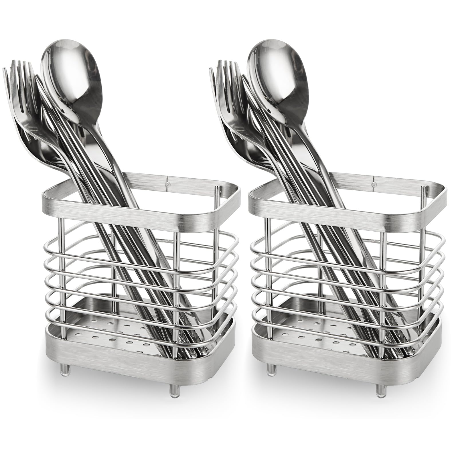 Scolaposate In Acciaio Inox, Scolaposate Antiruggine Portautensili Da Cucina 2 Pezzi 86467252