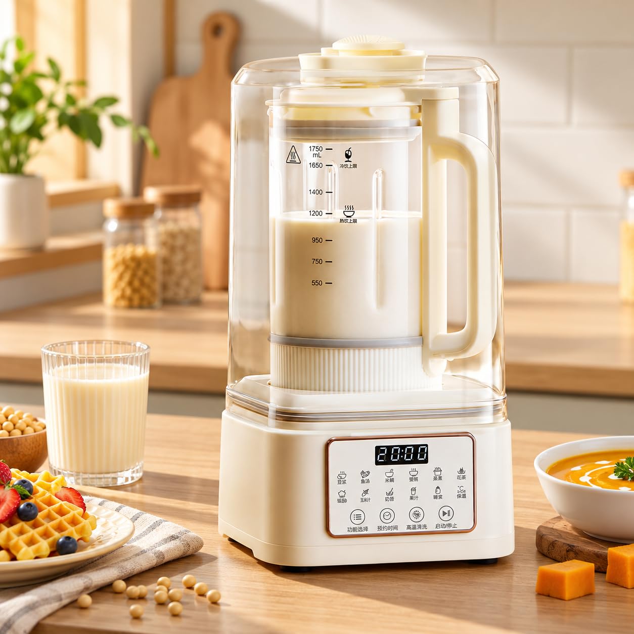 Máquina automática de leche de nueces, 1750 ml, 800 W, autolimpieza