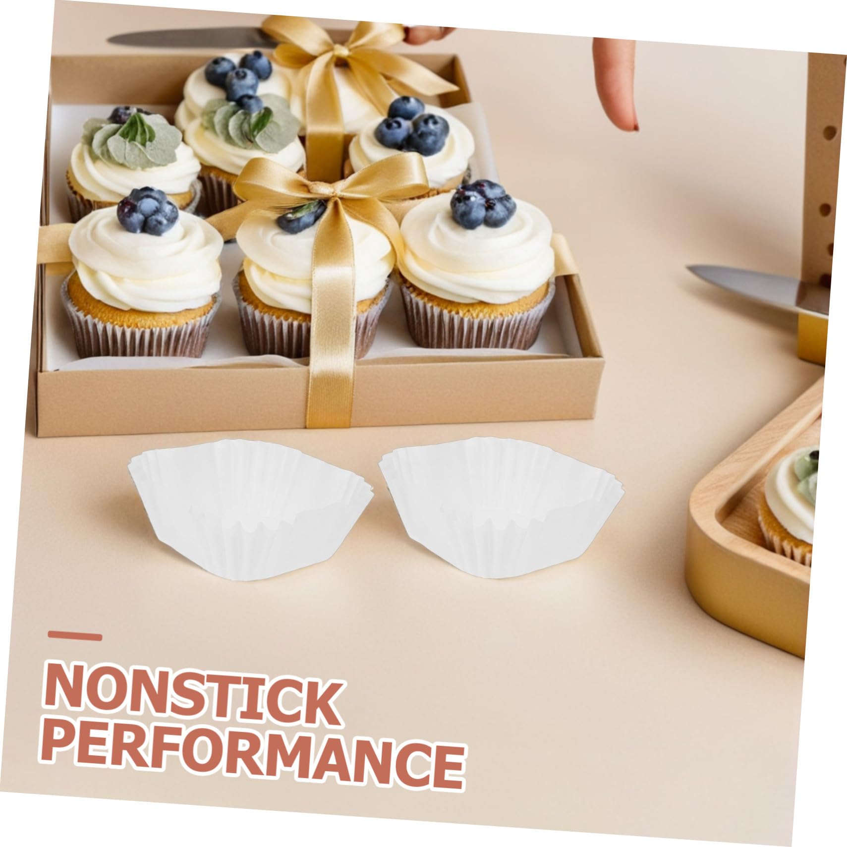 Gatuida Lot de 3000 Caissettes en Papier Carrées Résistantes la Graisse pour Gâteaux Mini-muffins et Boulangerie Festive
