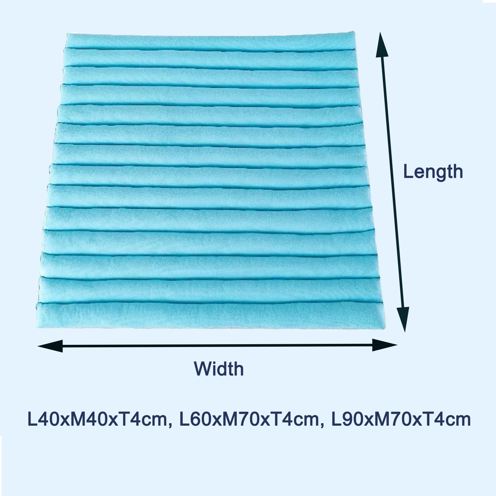 Genérico Colchón Antiescaras para Personas Mayores,Colchón De Presión Alterna,Cómodo Colchón para Silla De Ruedas,Colchón para La Prevención De úlceras para Personas Discapacidad,Armada,60×70cm